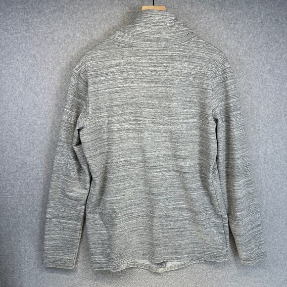 Danskin French Terry Bliss Wrap Sweater Women Size XL Heather Gray Cardigan Snap - Picture 2 of 15